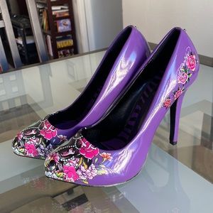Ed Hardy Purple heels